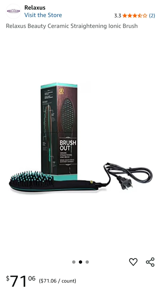 Relaxus Beauty Ceramic Straightening Ionic Brush - photo 3