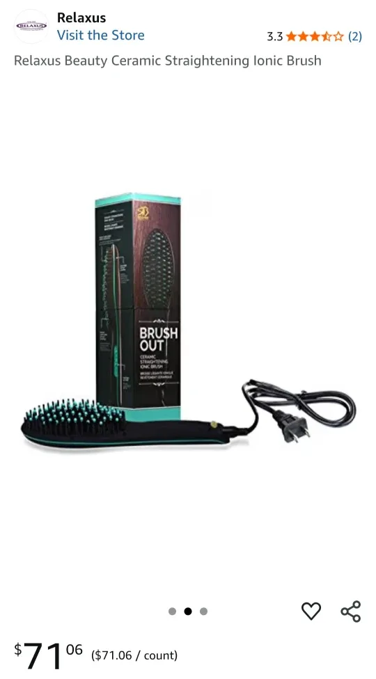 Relaxus Beauty Ceramic Straightening Ionic Brush image indicator(3)