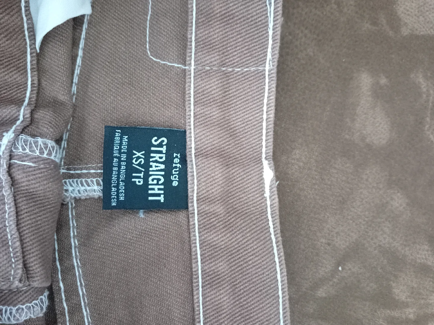 Refuge Straight Brown Pants - Size XS image indicator(3)