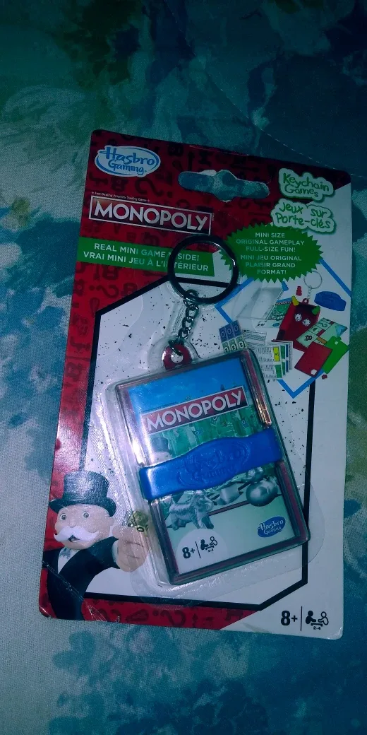 New Hasbro Gaming Monopoly Keychain Game