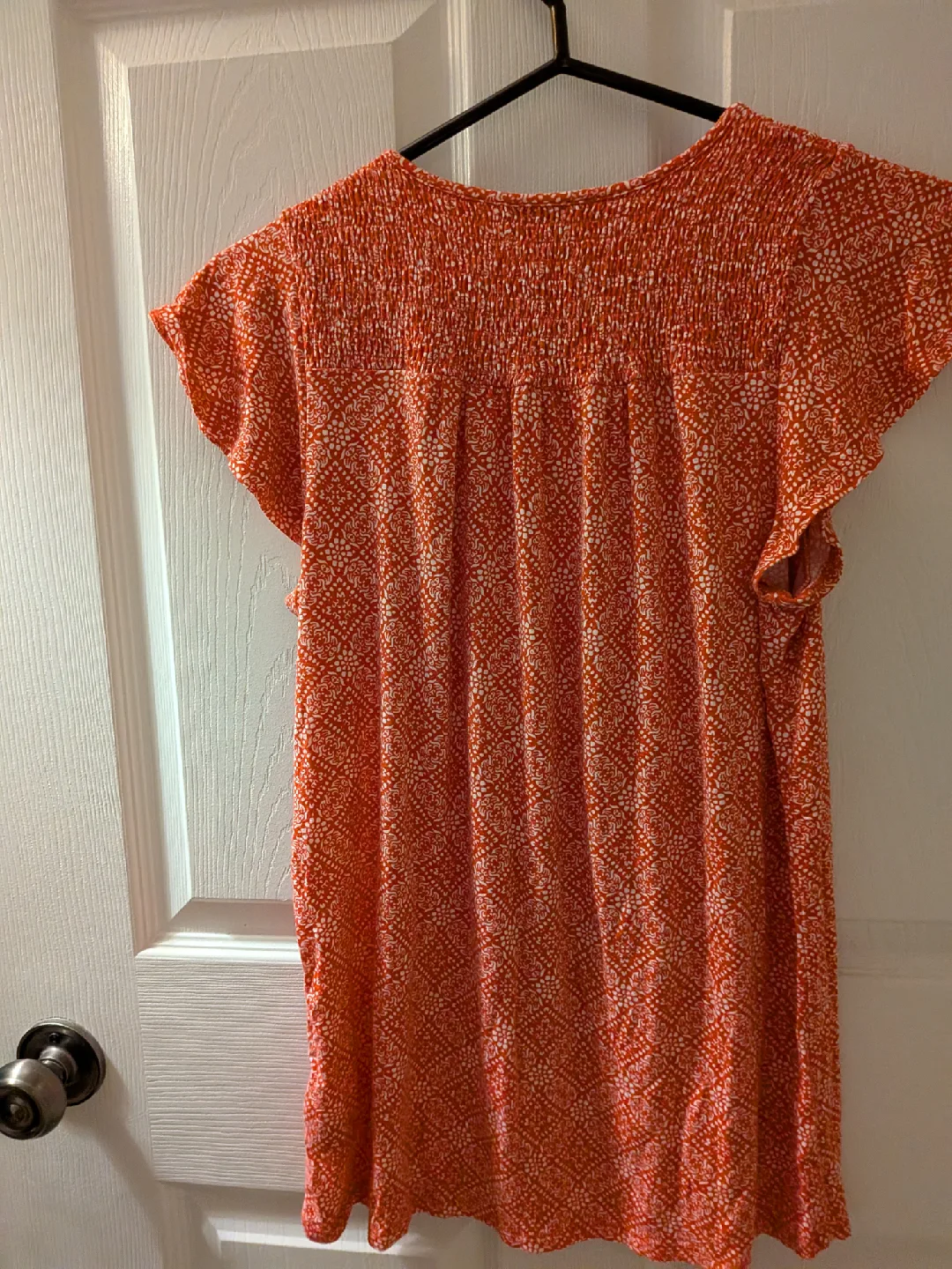 Hilary Radley Orange Smocked Top - Size S image indicator(3)