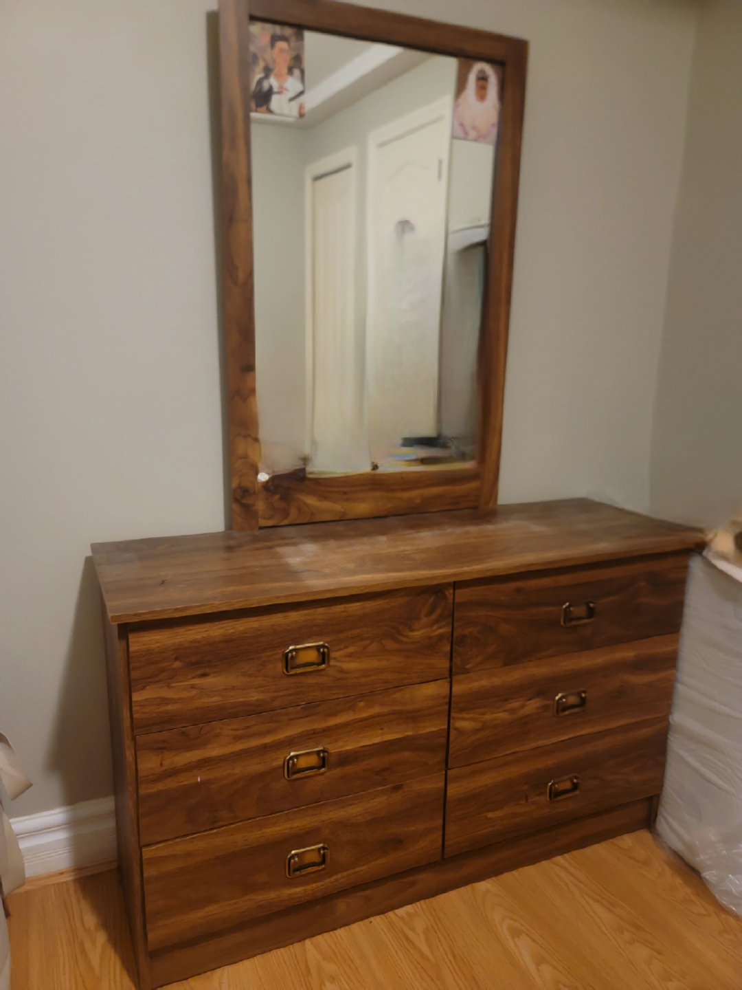 Wood Dresser with Mirror - photo 3