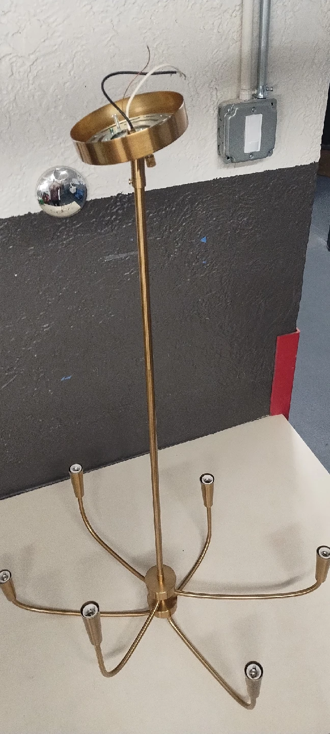 Gold Sputnik Style Chandelier