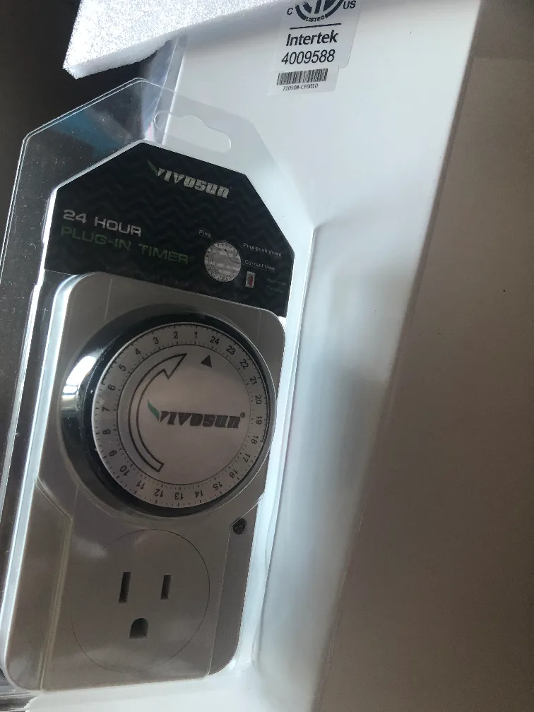 VIVOSUN 24 Hour Plug-In Timer & Rope Hangers image indicator(3)