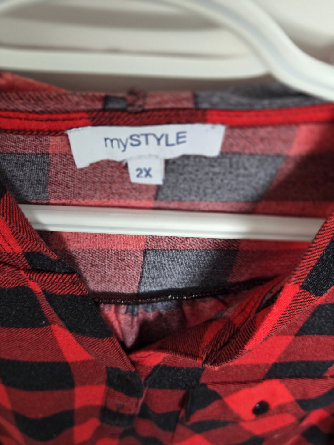 mySTYLE Red & Black Plaid 2X Top - photo 3