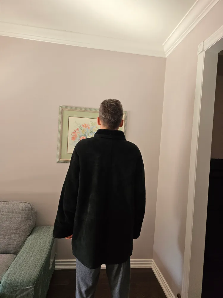 Vintage  Fur  Black Shearling Coat, size XL image indicator(5)