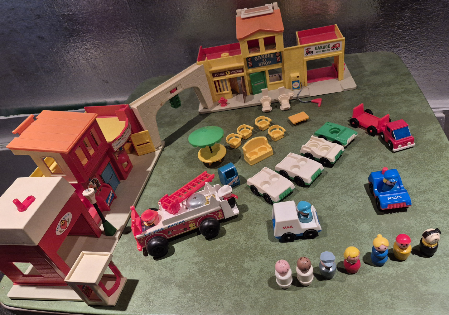 Vintage Fisher-Price Little People Town & Vehicles