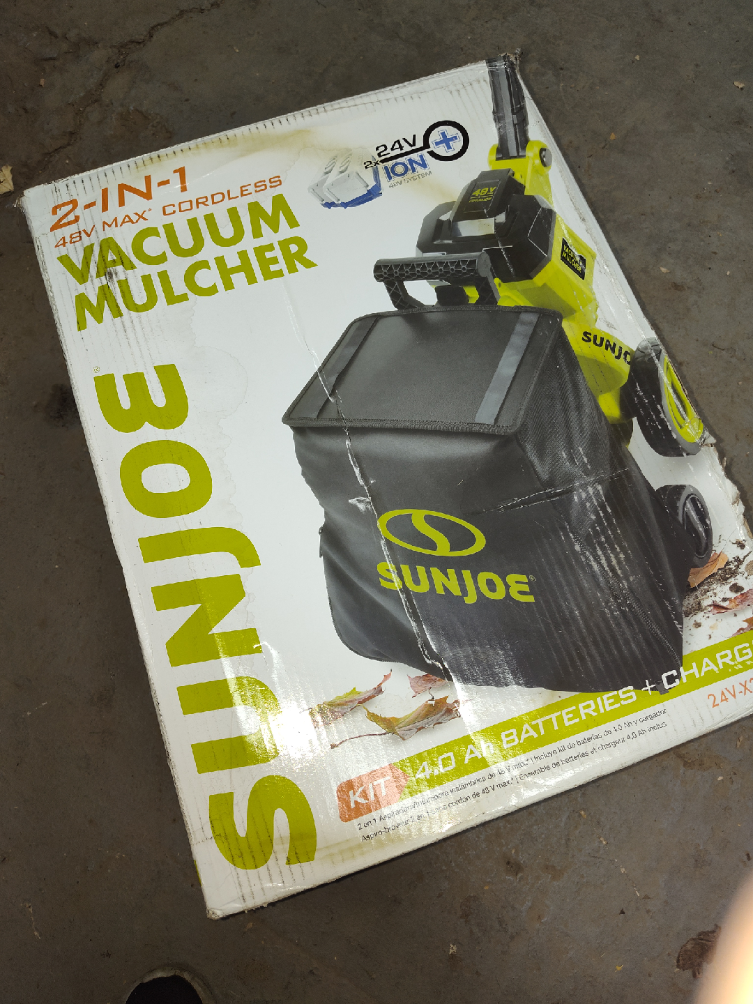 Sun Joe 48V Max Cordless Vacuum Mulcher