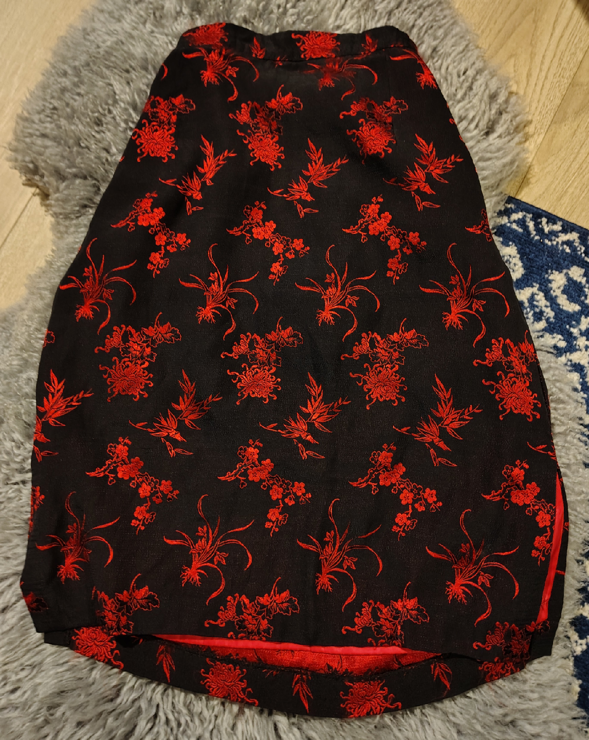 Black & Red Floral Skirt vintage goth