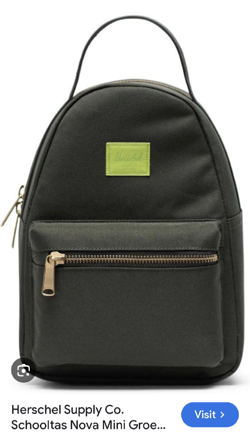 Herschel Olive Green Mini Backpack