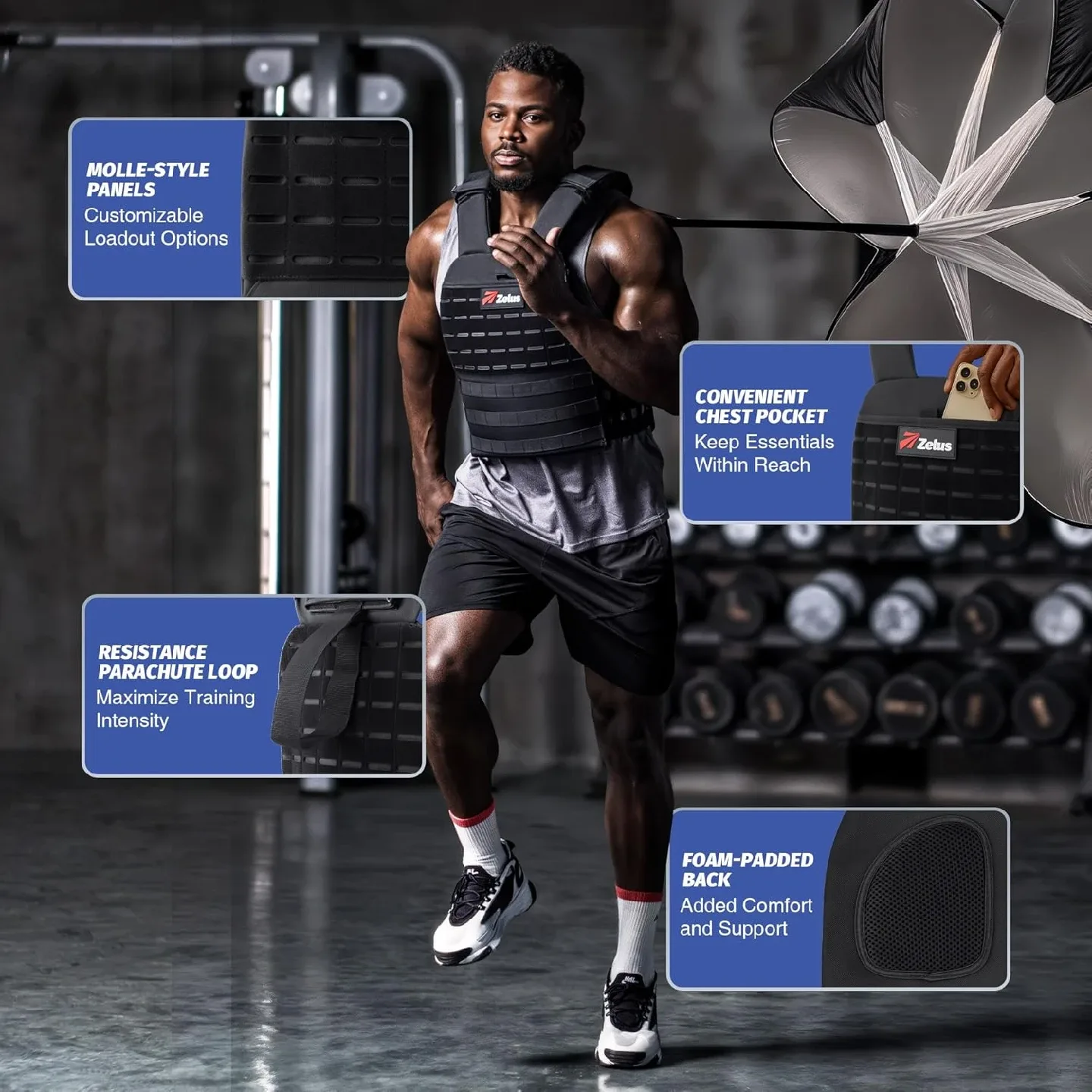 Tactical Weighted Training Vest for Men Women BNIB image indicator(3)