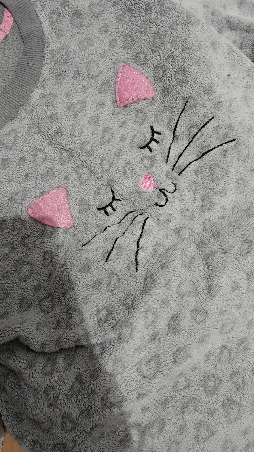 Grey Cat Pajama Set 🥕 image indicator(4)