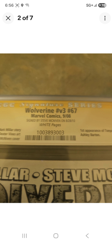 CGC 9.8 Wolverine #v3 #67 Signed Comic Book - photo 2