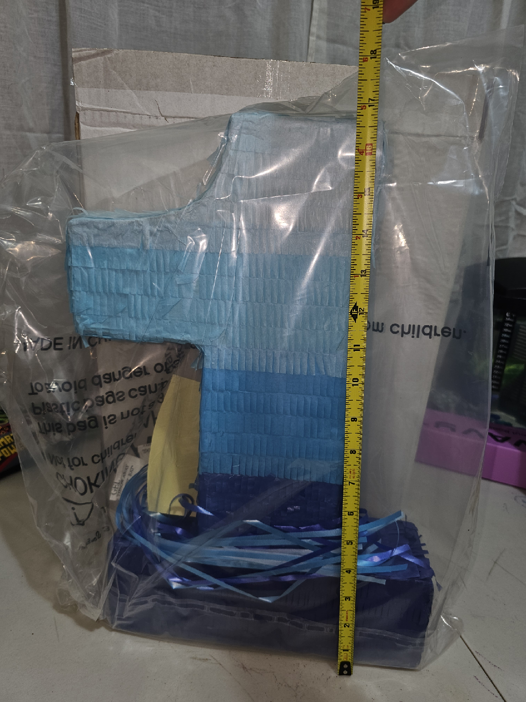 Blue Number 1 Pull String Pinata - photo 3