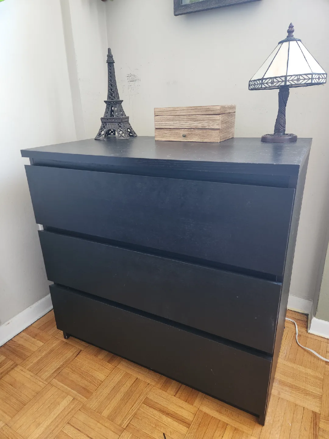 IKEA Malm 3-Drawer Dresser - Black thumbnail