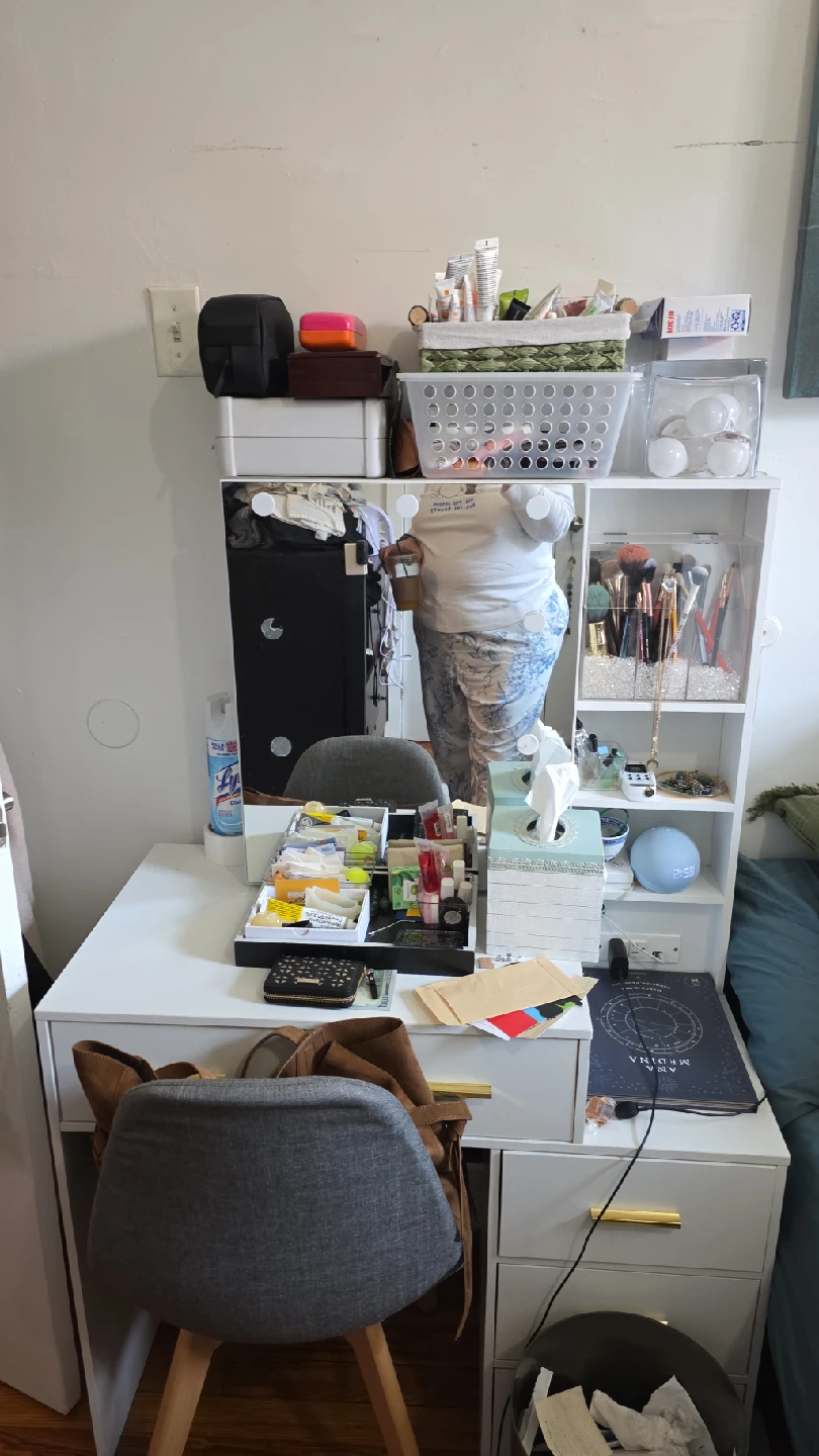 Tiptiper Makeup Vanity with Lights, White - photo 3