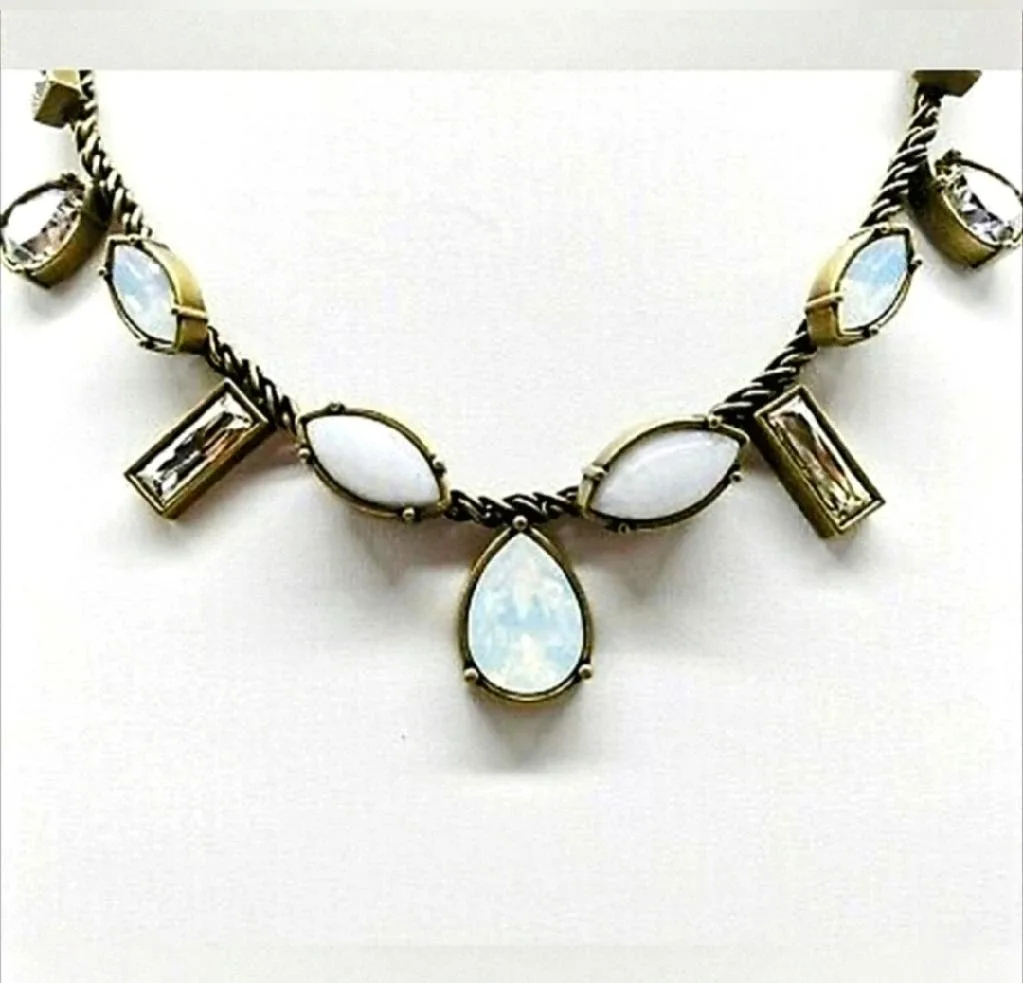 ✨ Silpada KR Necklace with Swarovski Crystals & Moonstone image indicator(2)