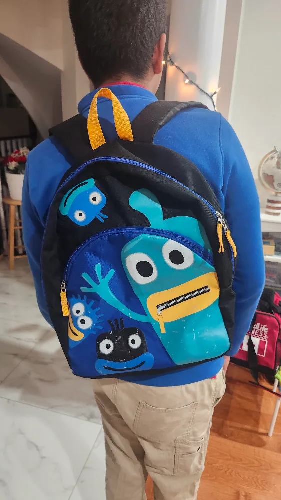 Kids' Backpack with Fun Cartoon Design image indicator(4)
