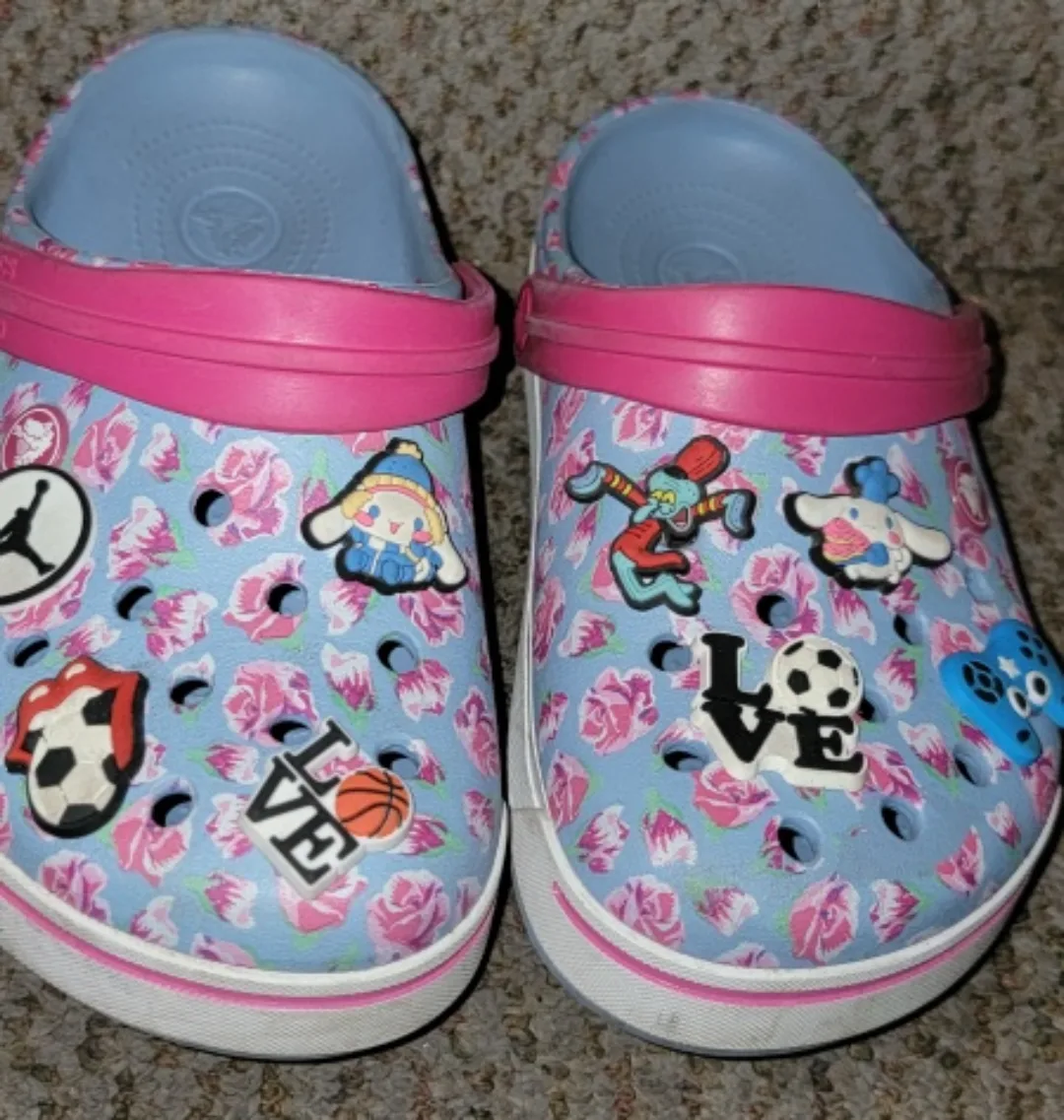 Crocs Floral Clogs with Charms size 2 image indicator(2)