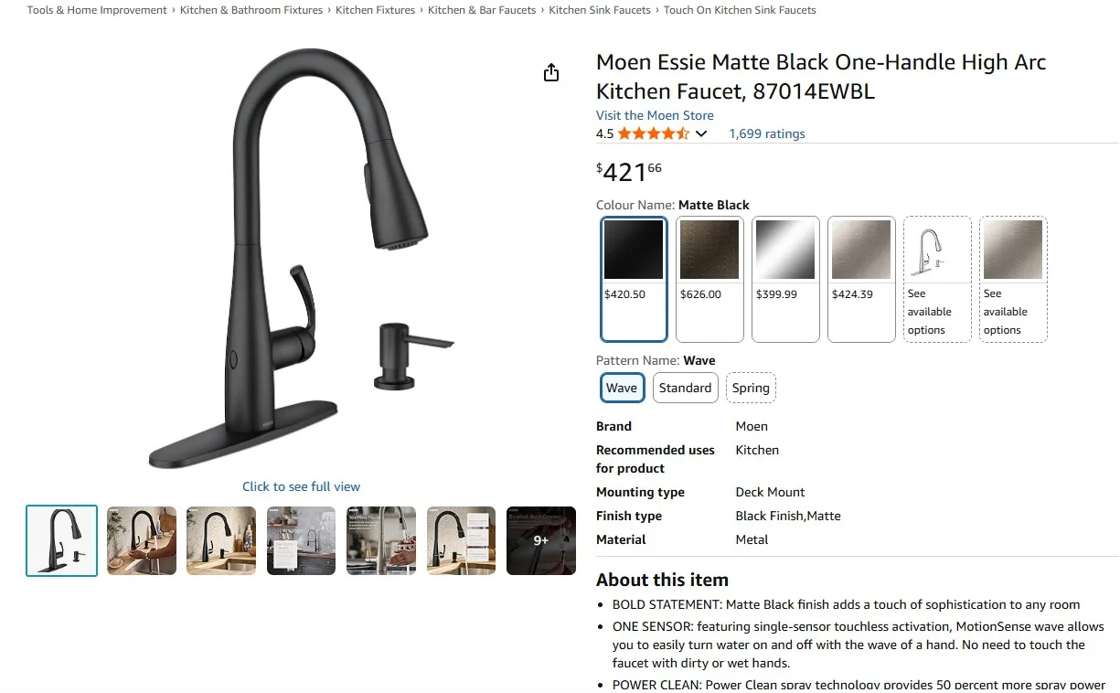 Brand New, Sealed Moen Kitchen Faucet For Sale image indicator(7)