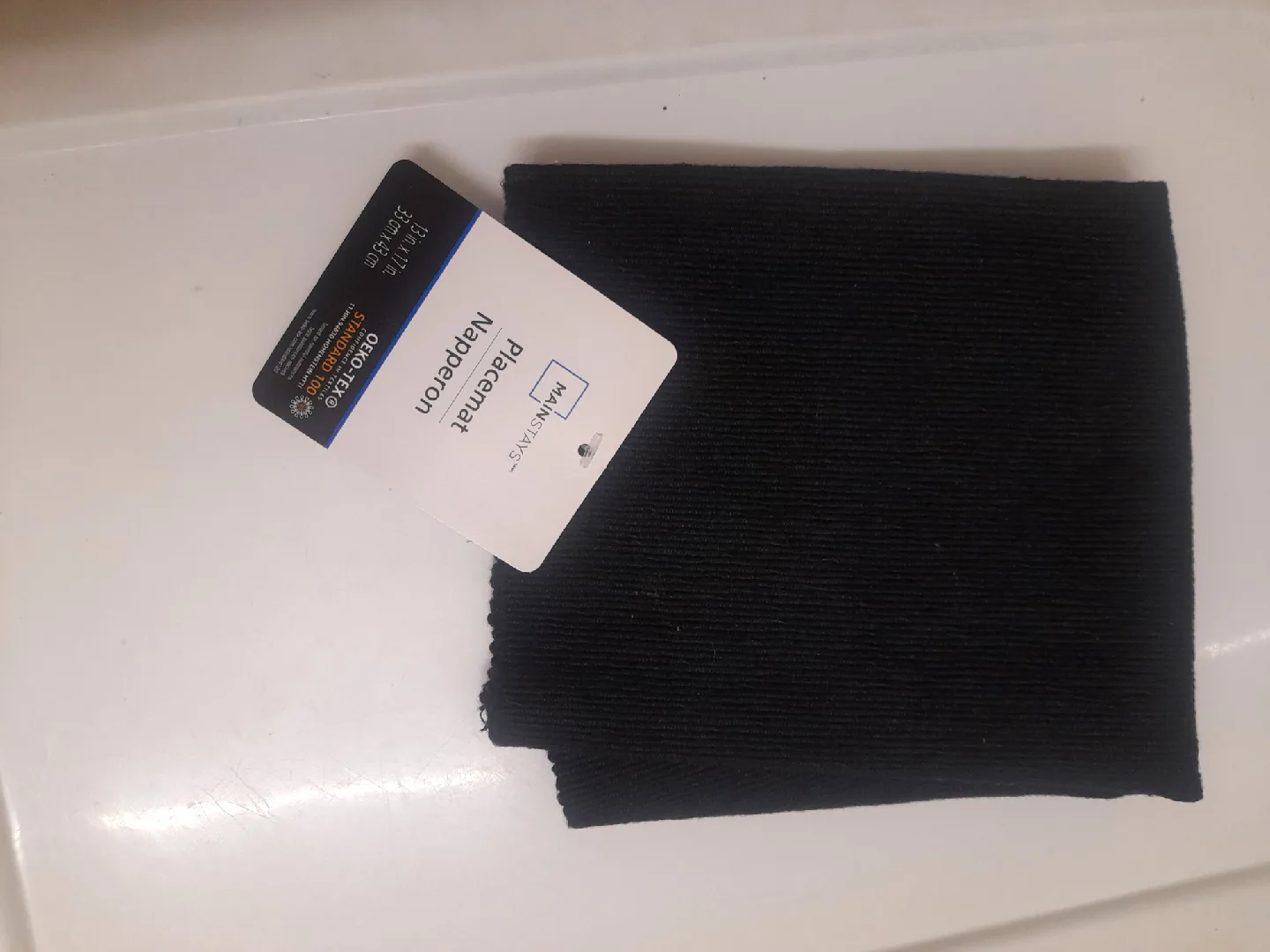 Mainstays Black Placemat (New) image indicator(2)