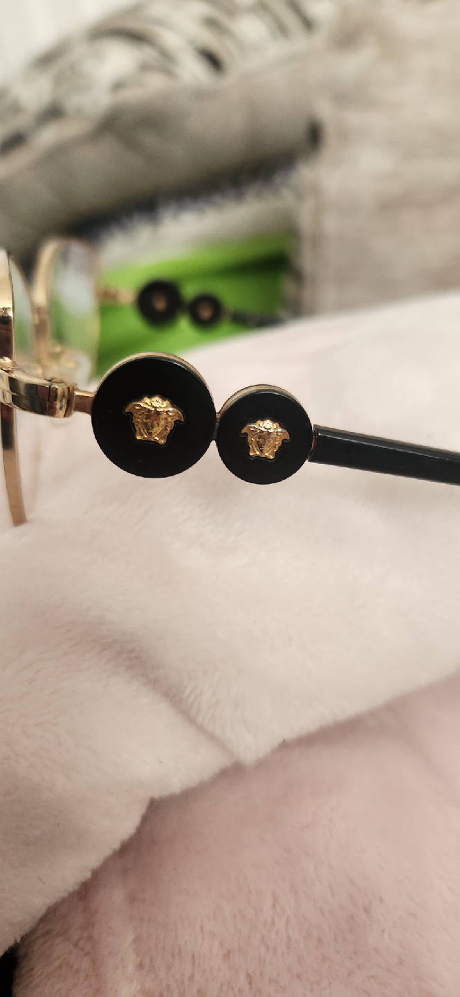 Versace Gold Frame Cat Eye Glasses - photo 2
