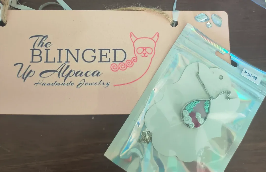 The Blinged Up Alpaca Handmade Necklace