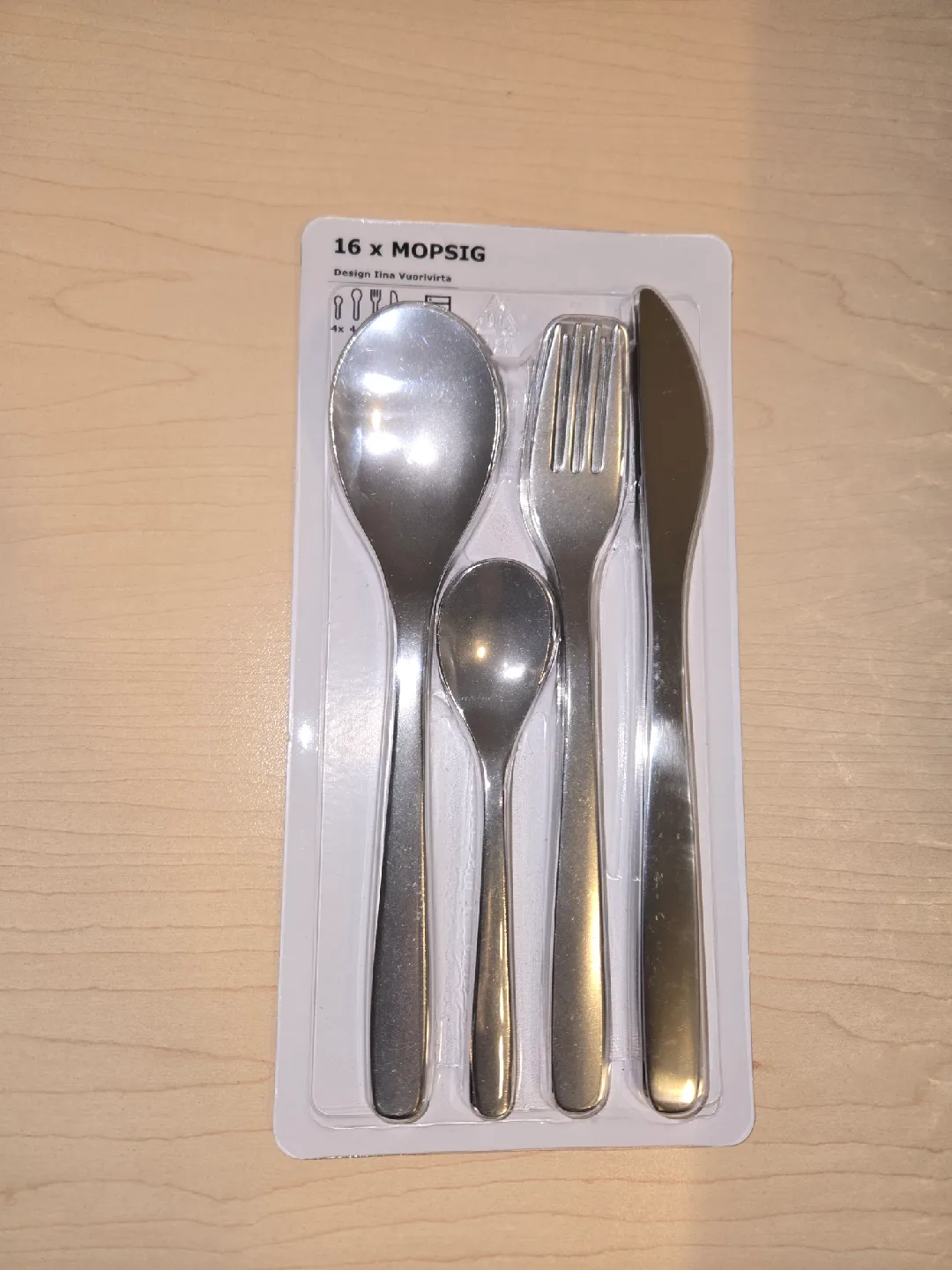 IKEA PILSPINNARE Feather Pillow + MOPSIG Cutlery Set – Brand New image indicator(2)