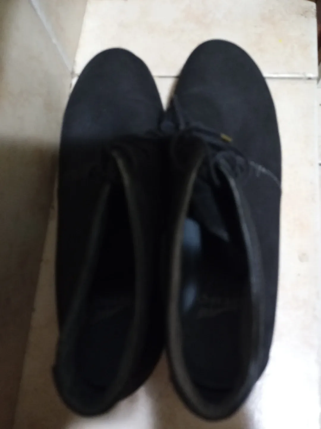 Black Leather Ankle Boots ladies size 9