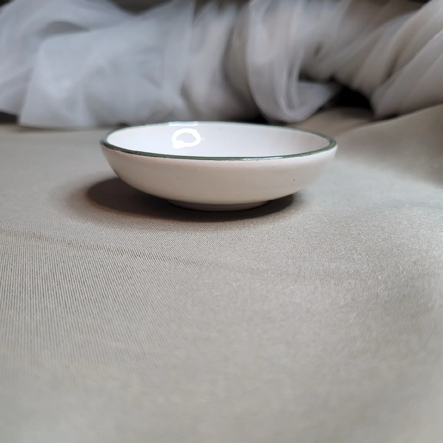 Vintage Little Porcelain Ceramic 3" Trinket Dish etc. W Germany image indicator(5)