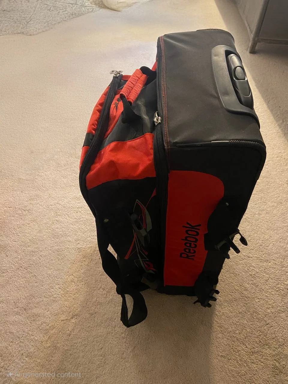 Reebok Rolling Backpack - Red & Black image indicator(9)