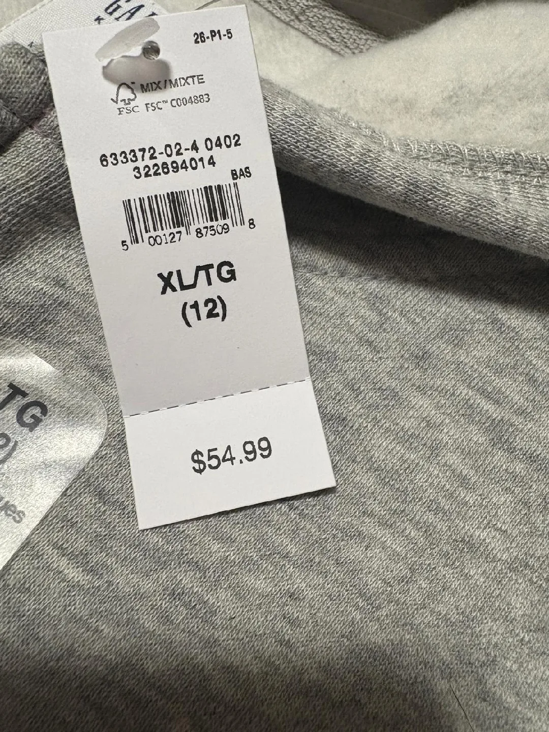 New GAP Kids XL (12) Grey Full Zip Hoodie image indicator(3)
