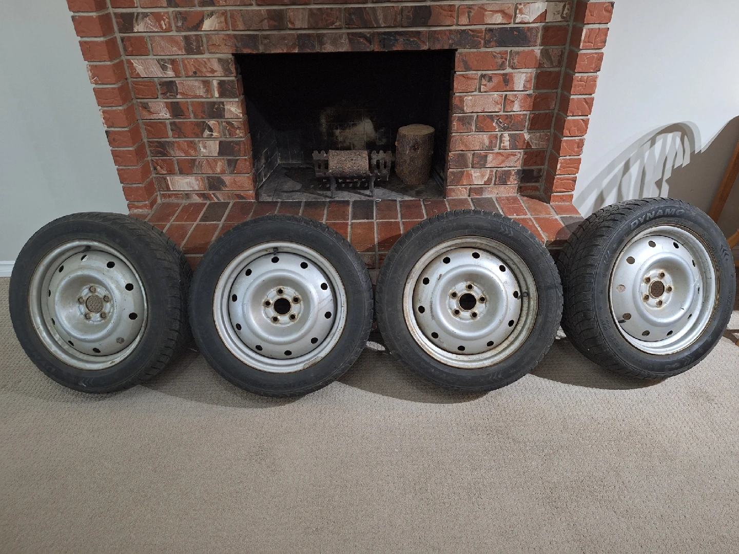 Set of 4 Winter Tires On Rims