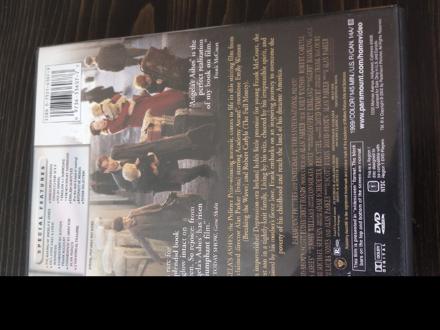 Angela's Ashes International Film DVD, English - photo 3