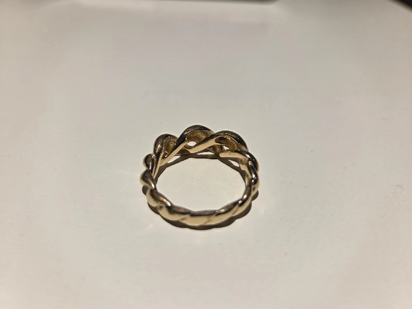 Gold Braided Ring - photo 2