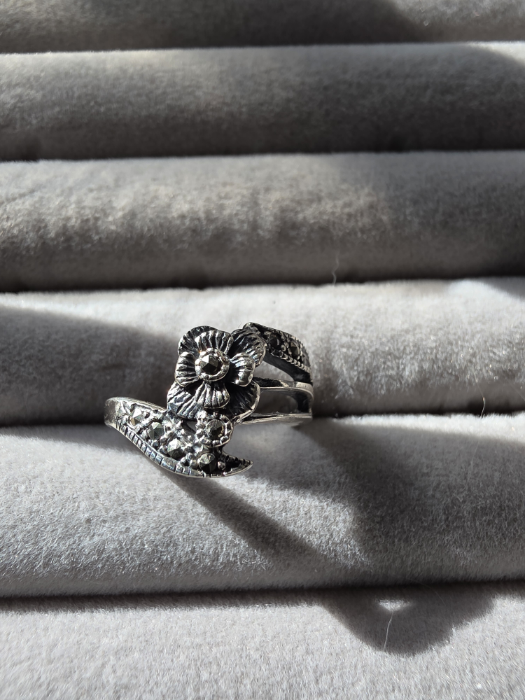 Floral Marcasite Ring