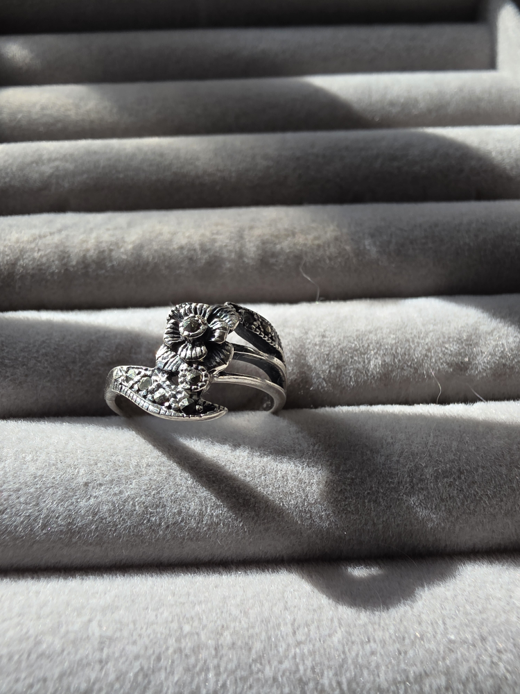 Floral Marcasite Ring - photo 2