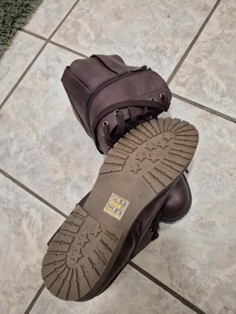 Brown Lace-Up Ankle Boots - Size 9 image indicator(2)