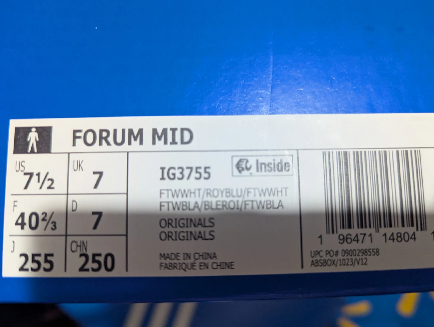 65% OFF Adidas Forum Mid sneakers White blue NEW - photo 2
