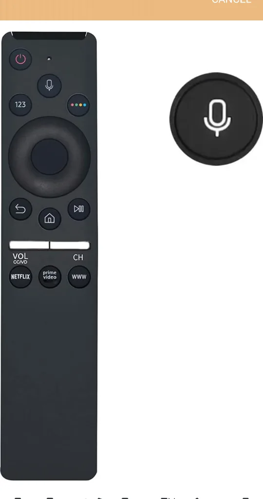 Samsung Smart TV Remote - voice control image indicator(2)