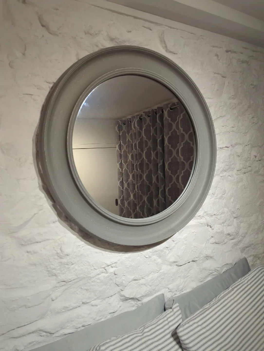 Round Grey Wall Mirror thumbnail