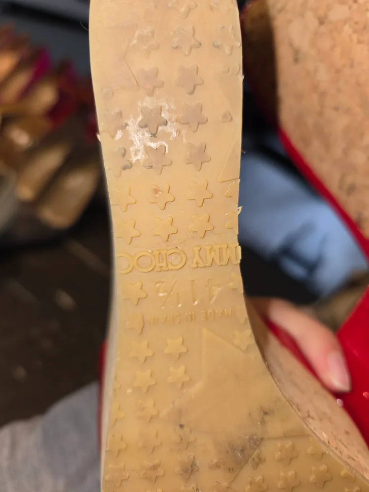 Jimmy Choo Red Wedge Sandals 41.5 image indicator(7)