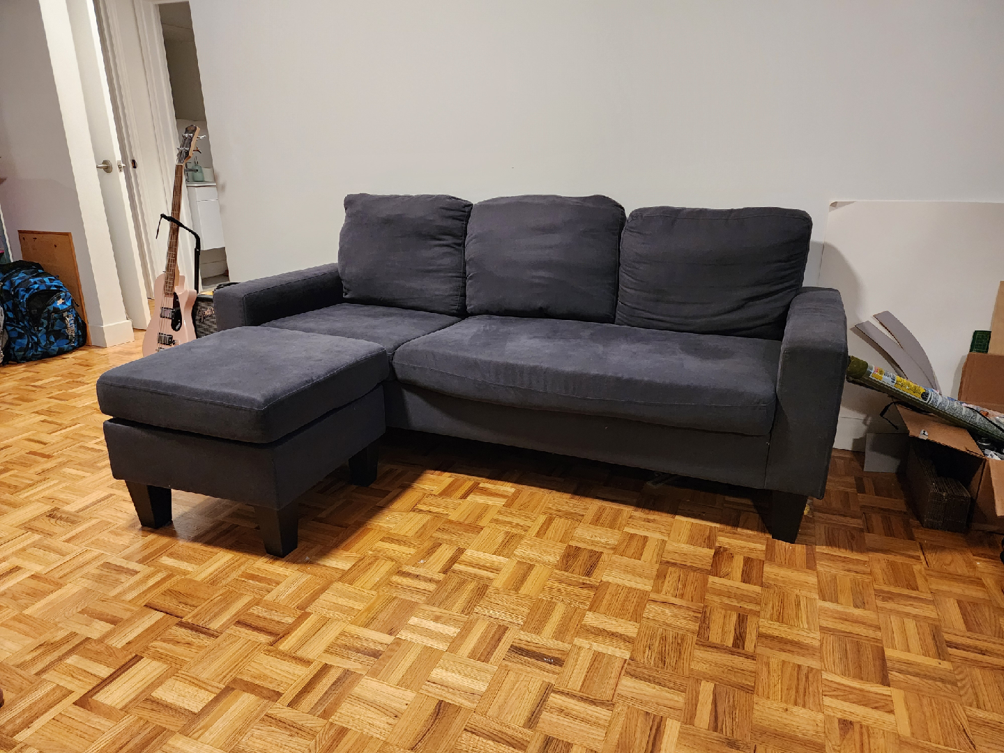 Grey Sofa with Ottoman - photo 2