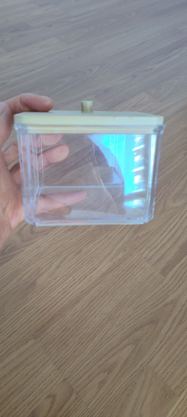 Clear Acrylic Container with Wood Lid