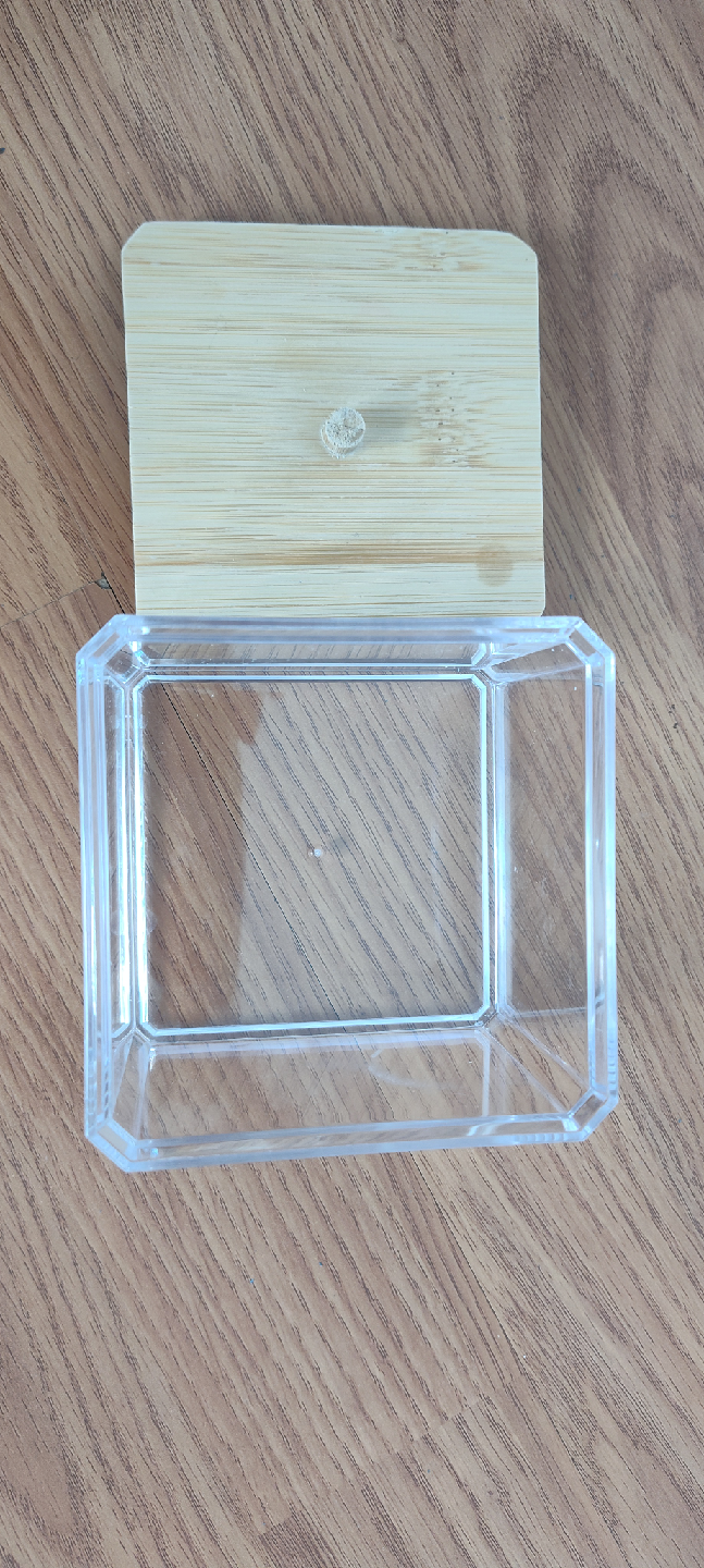 Clear Acrylic Container with Wood Lid - photo 5