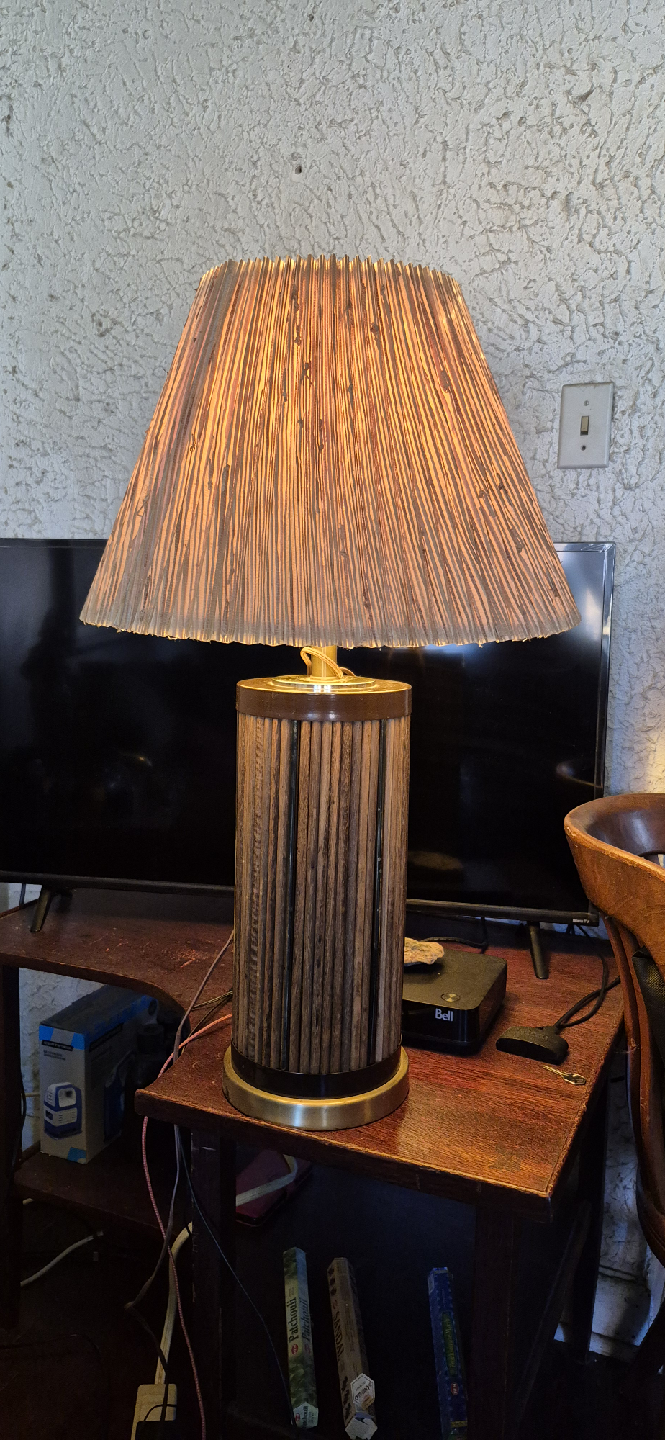 Vintage Style Wooden Table Lamp