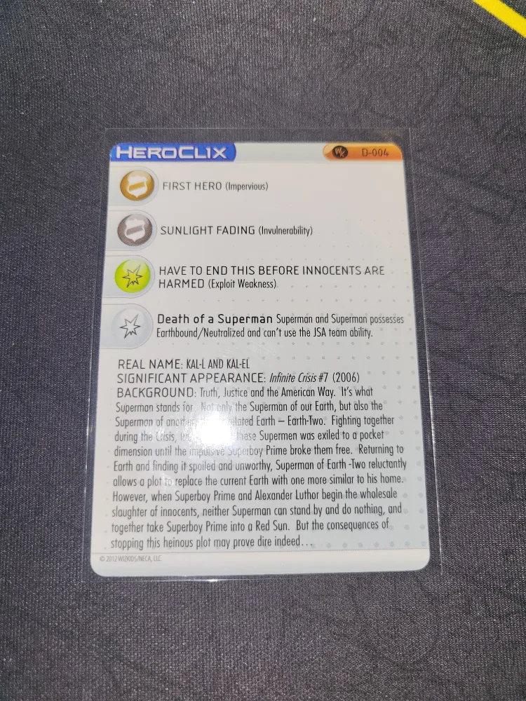 Convention Exclusive Heroclix: Superman & Superman D-004 image indicator(7)