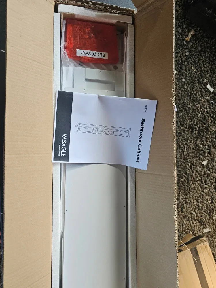 VASAGLE Bathroom Cabinet, White, New in Box image indicator(4)