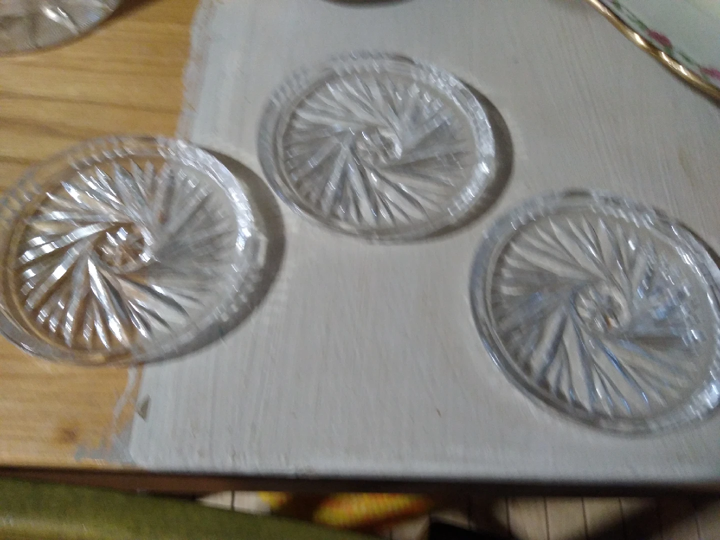 set of vintage Waterford pinwheel Crystal coasters - photo 4
