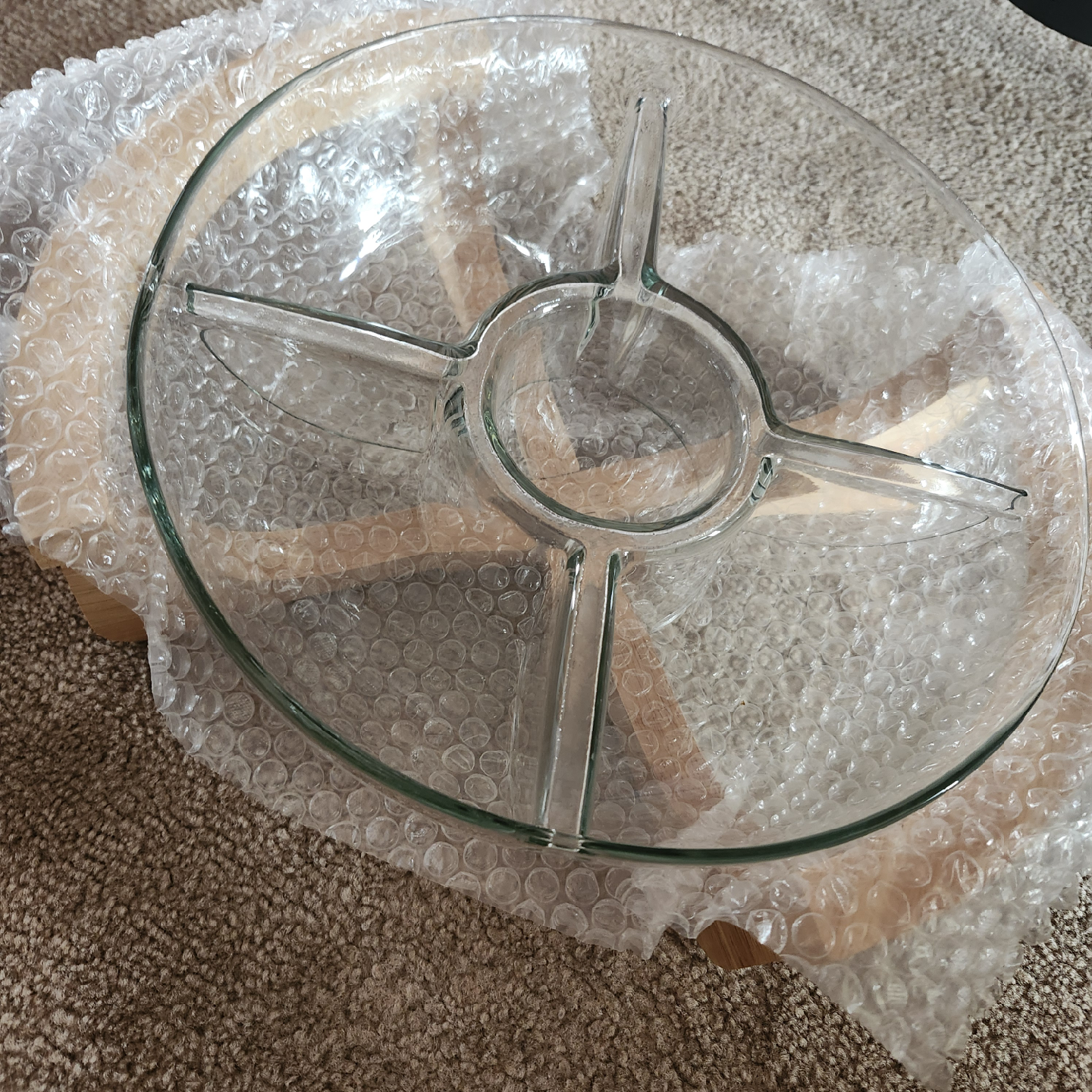 NEW-5 Section Serving Dish in Cradle